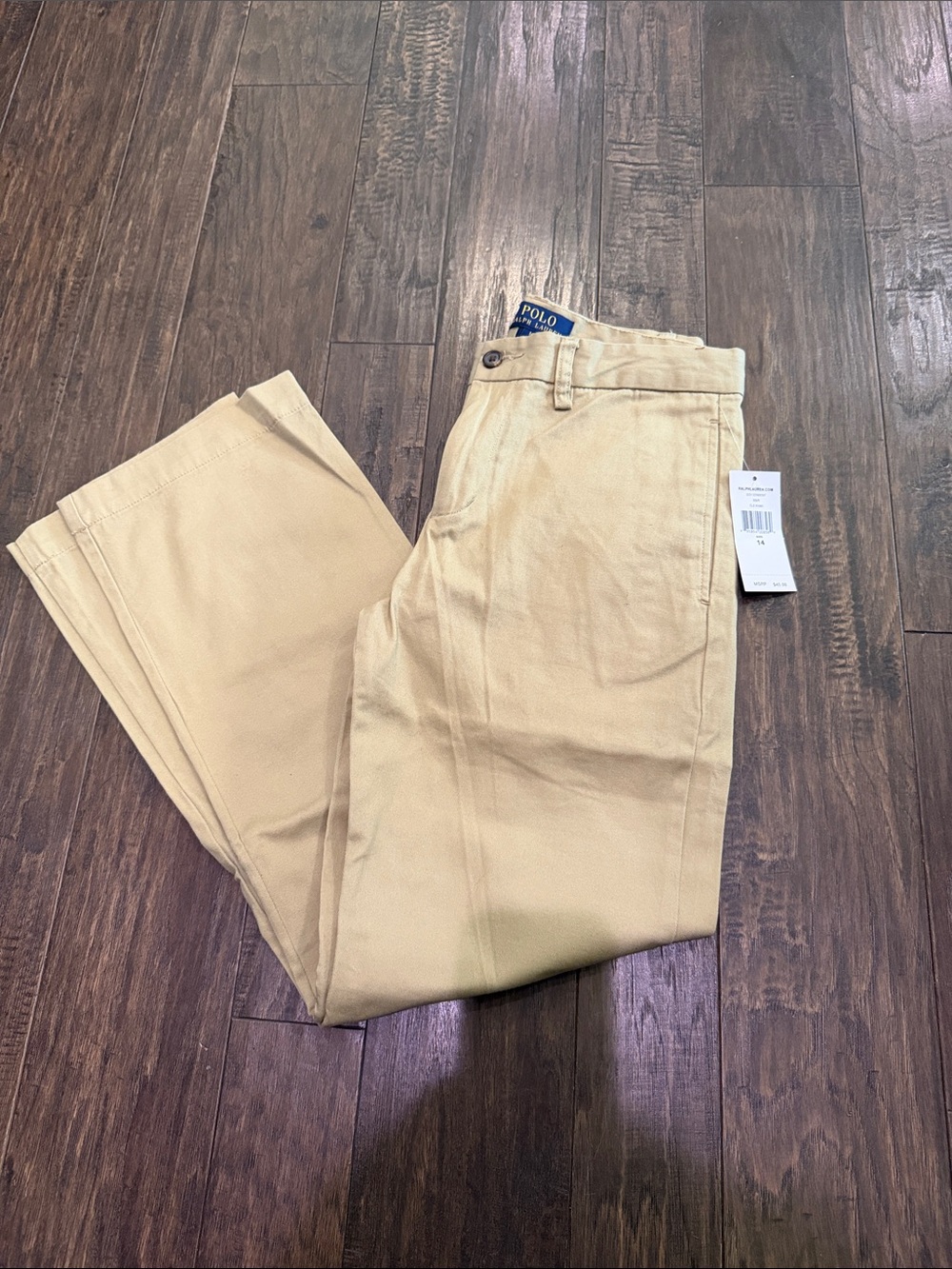 Polo by Ralph Lauren Boyโs Tan Chino Pants size 14